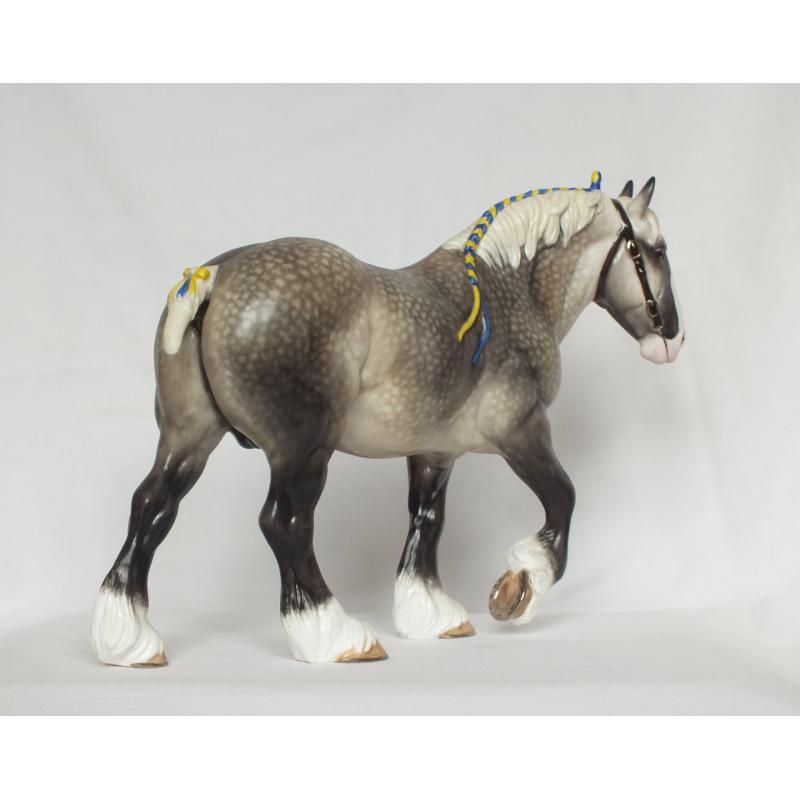 Cromwell, Shire Stallion - Dapple Grey Painting Standard